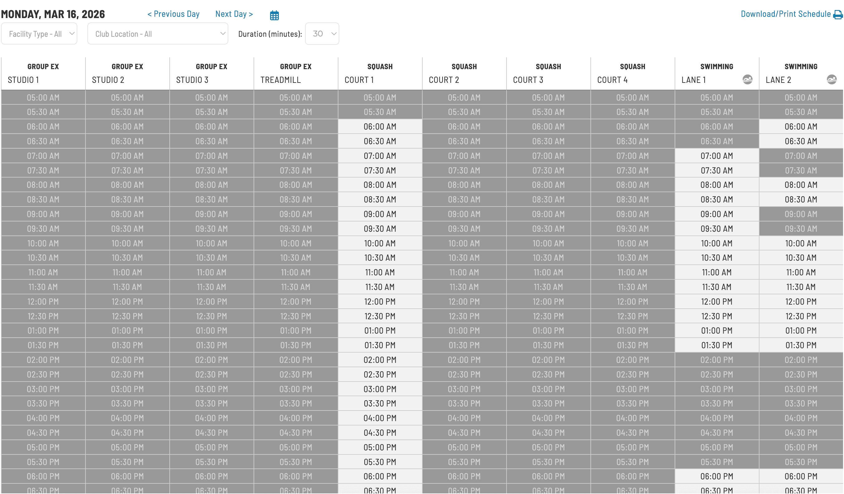 Open Court Scheduler plugin